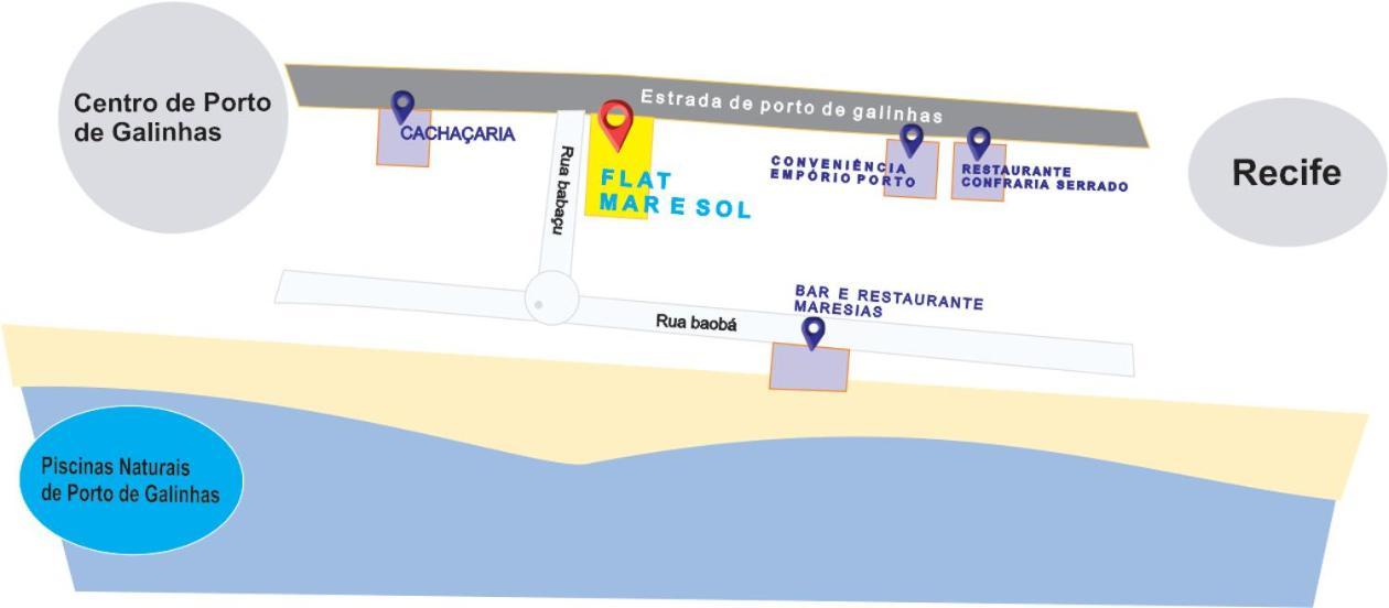 Flat Mar & Sol - Para 6 Pessoas Apartment Porto de Galinhas Luaran gambar